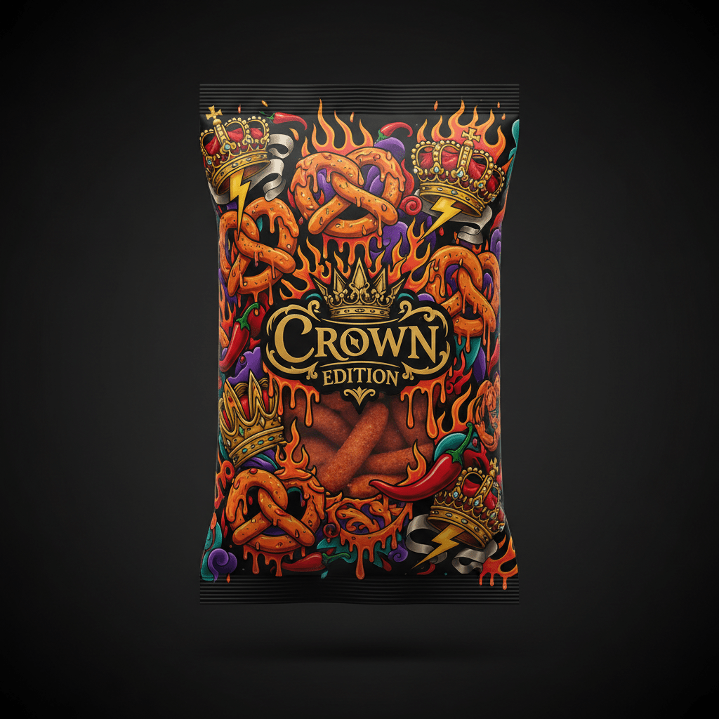 TITAN Protein Pretzel Buffalo — Crown Edition bold tattoo-style artwork