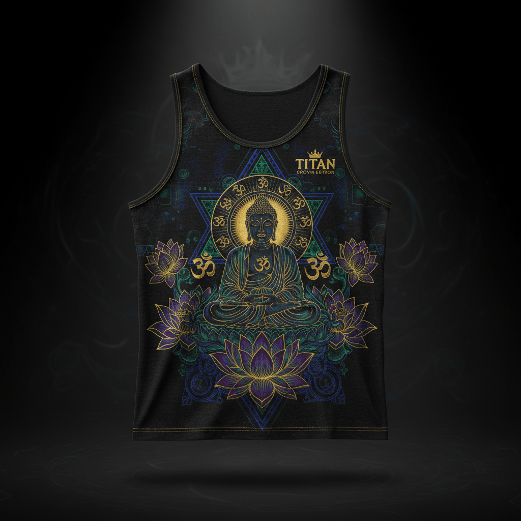 TITAN Plus Men's Zen Buddha Tank — Spiritual Crown Edition sizes 1X–5X