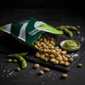 TITAN Protein Edamame Snack – Wasabi & Sea Salt, premium product photography