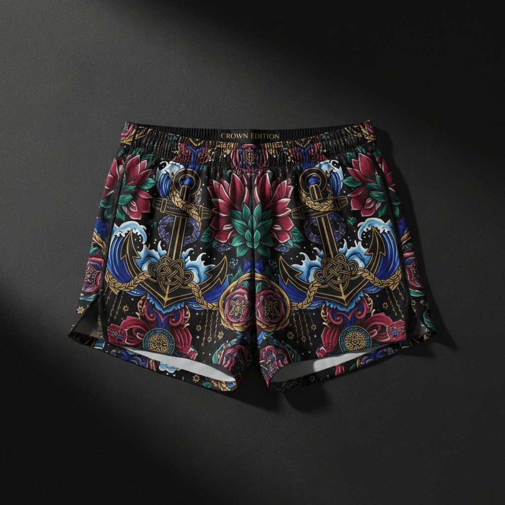 Anchored In Hope Women's Shorts — TITAN Crown Edition tattoo artwork