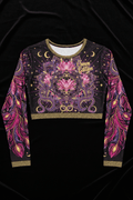 TITAN Women's Sacred Geometry Phoenix Mandala Long Sleeve Crop — Empress Rising Edition