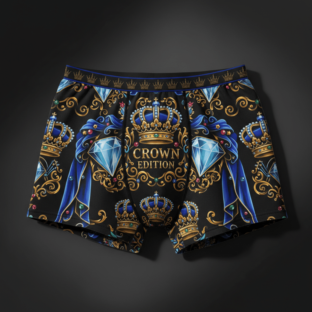 TITAN Women's Cozy Boxer Shorts Crown Jewel Queen Crown Edition