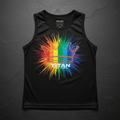 TITAN Kids Rainbow Crown Tank Top flat lay