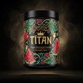 TITAN Vegan Electrolyte Powder — Watermelon, Crown Edition tattoo-style artwork