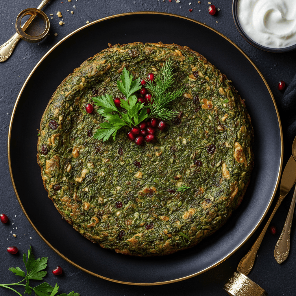 TITAN Persian Herb Frittata Kuku Sabzi Vegetarian Lunch