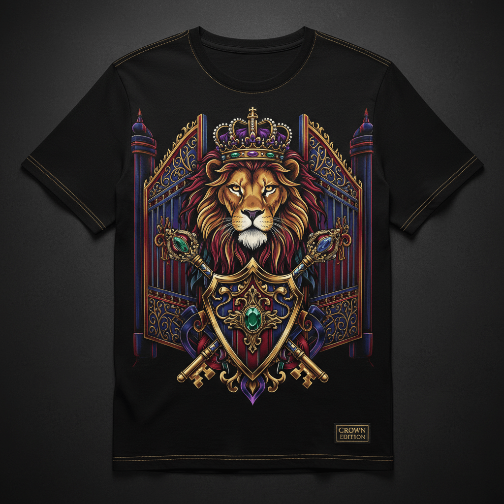 Kingdom Minded Men's Tee — TITAN Crown Edition tattoo artwork