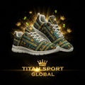 TITAN SPORT GLOBAL men's training shoes with Egyptian pharaoh crown pattern