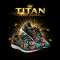 TITAN SPORT GLOBAL women's running shoes with tropical paradise crown pattern