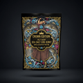 TITAN Protein Fish Jerky Sea Salt Cod — Crown Edition bold tattoo-style artwork