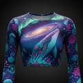 TITAN Women’s Storm Whale Cosmos Long Sleeve Crop — Leviathan Edition