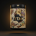 TITAN Whey Protein Vanilla Dream - Crown Edition tattoo-style artwork