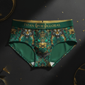 TITAN Crown Edition Women's Tiger Lotus Sport Briefs — Emerald & Gold