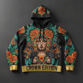 TITAN Women's Xochiquetzal Flower Goddess Hoodie — Quetzal Bloom Edition