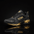 TITAN Performance Training Shoes - Black and gold athletic sneakers