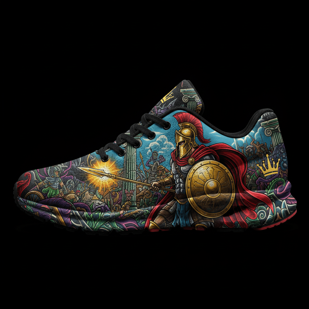 TITAN Crown Edition Color Spartan Men's Running Shoe Color Tattoo Art
