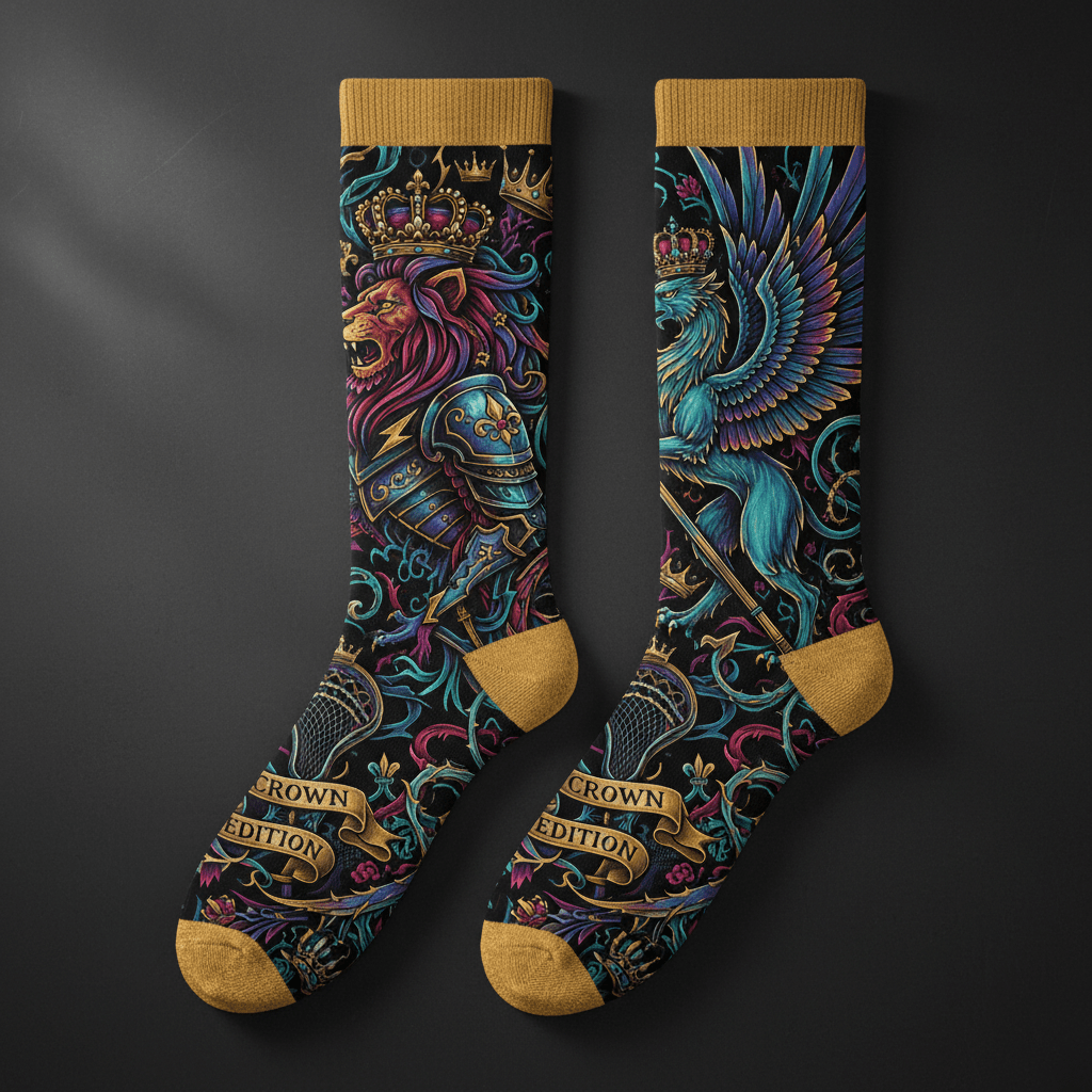 TITAN Crown Edition Tattoo Art Lacrosse Socks