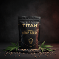 TITAN Hemp Seeds - Organic 12oz bag premium black and gold branding