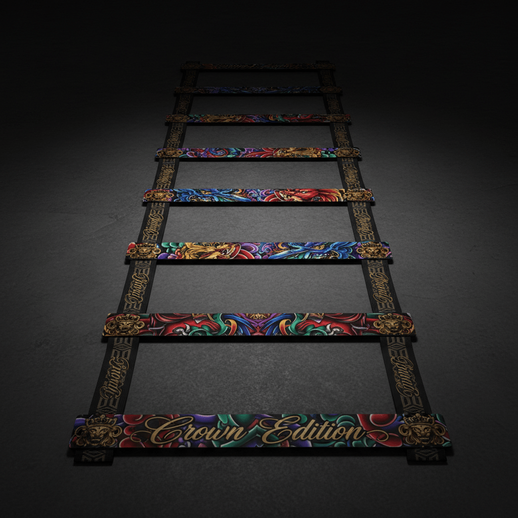 TITAN Crown Edition Agility Speed Ladder — Crown Edition matte black and gold