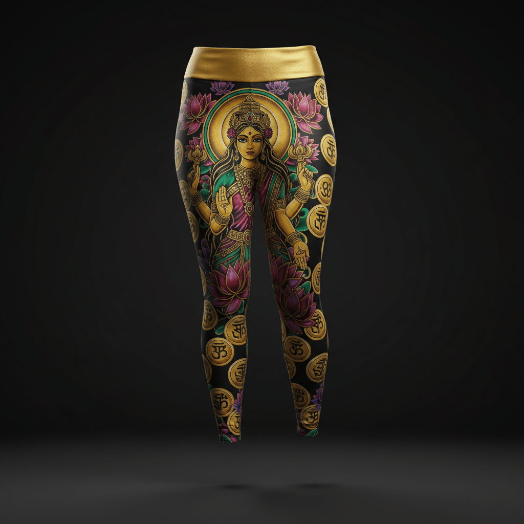 TITAN Plus Women's Lakshmi Abundance Leggings — Spiritual Crown Edition sizes 1X–5X