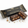 Crown Edition Espresso Hazelnut Praline Protein Bar — matte black gold foil wrapper