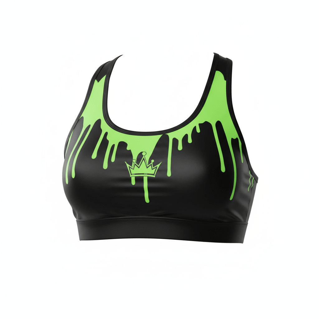 TITAN Neon Drip Crown Women’s Sports Bra — Crown SWAG Edition