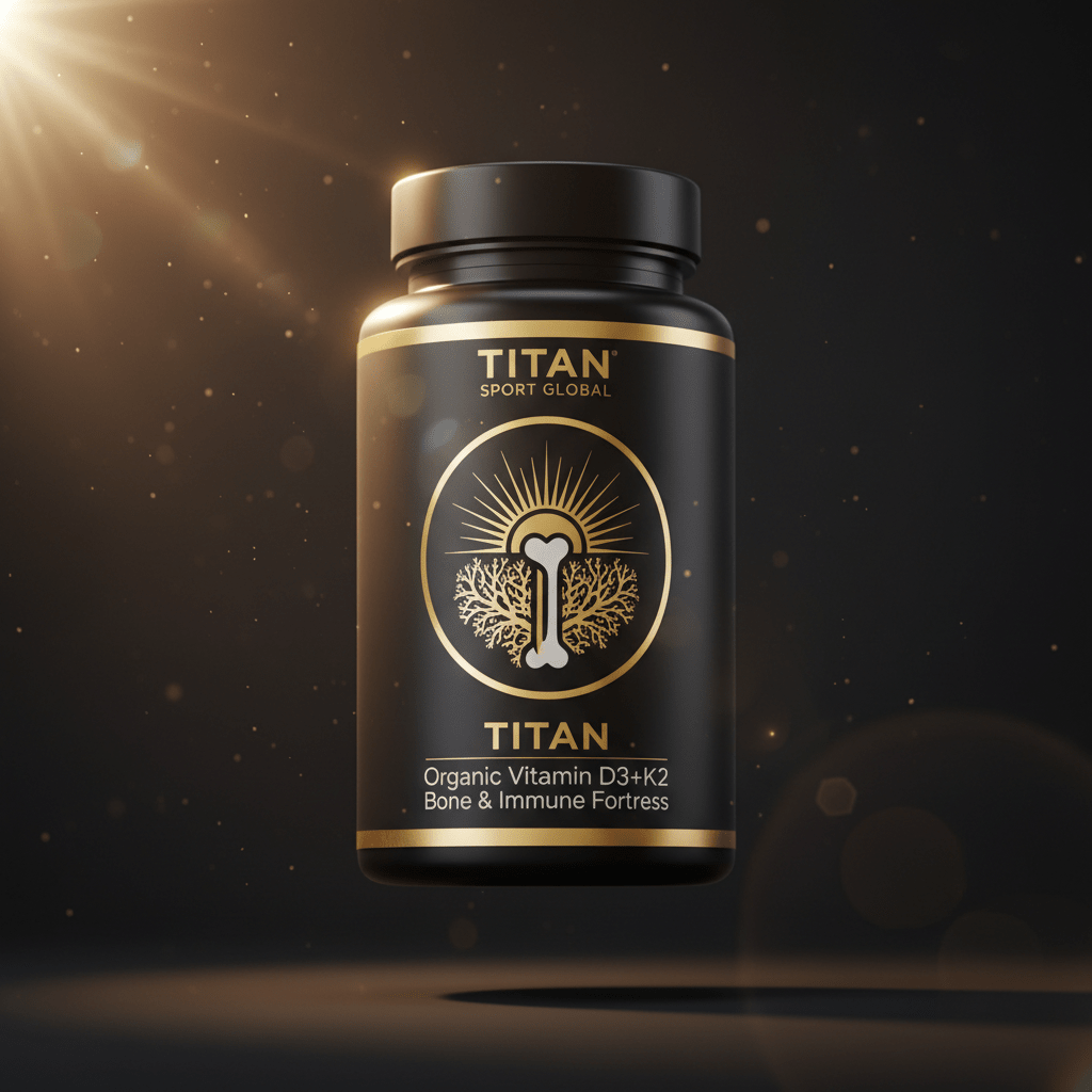TITAN Organic Vitamin D3+K2 - Bone & Immune Fortress supplement bottle
