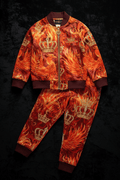 TITAN Kids Phoenix Crown Tracksuit flat lay Fire Royals SWAG Edition