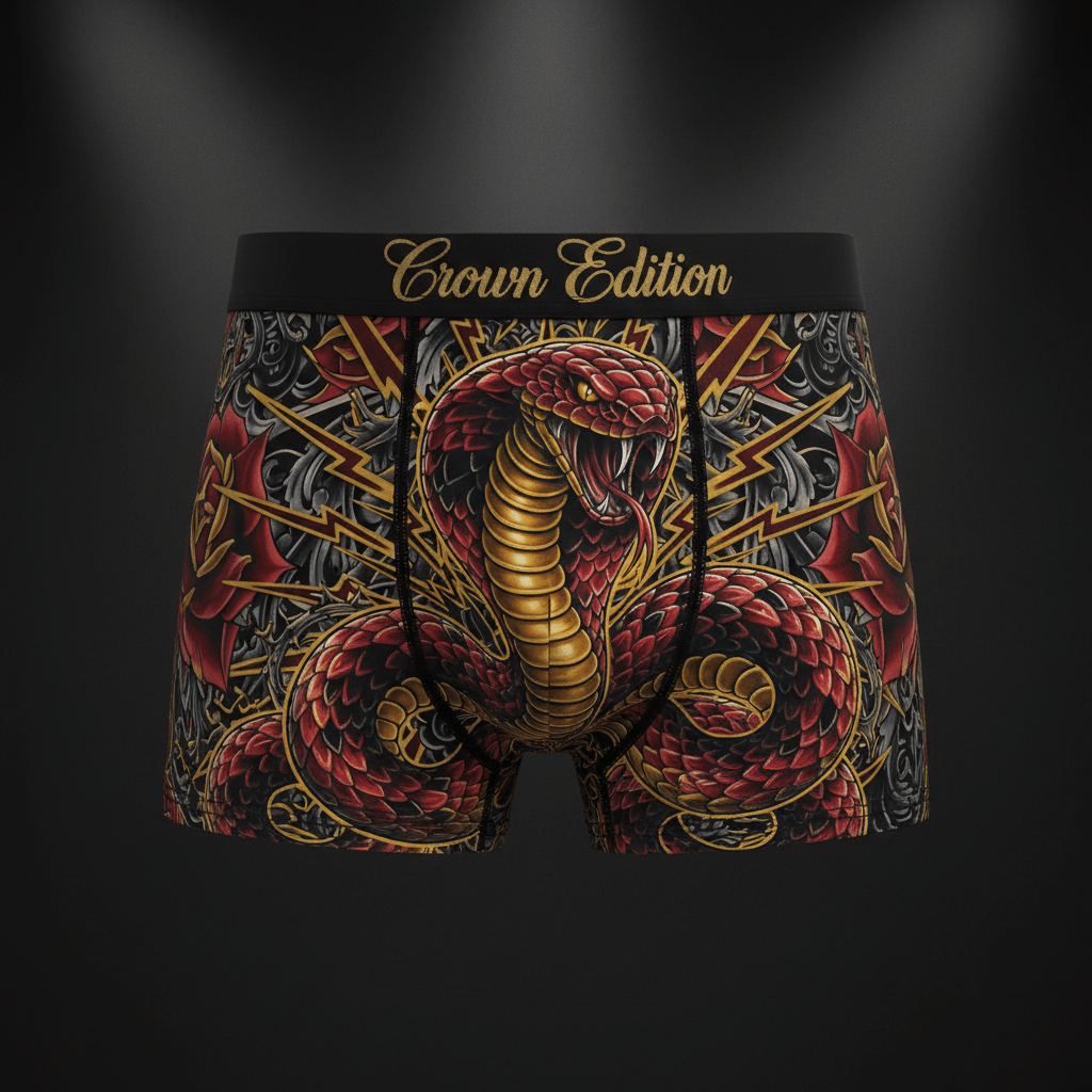TITAN Men's Boxer Briefs Cobra King Crown Edition