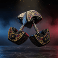 TITAN Crown Edition Adjustable Dumbbell Set — Matte Black & Gold