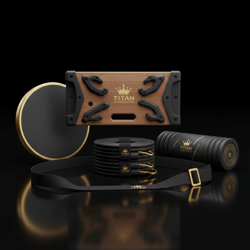 TITAN All-In-One Rock Climber's Endurance & Footwork Home Gym Kit — Crown Edition