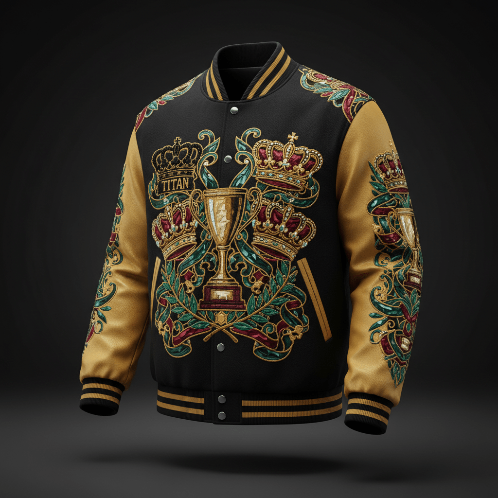 TITAN Embroidered Varsity Jacket