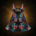 TITAN Women's Flowy Tank - Crown Edition tattoo-style artwork