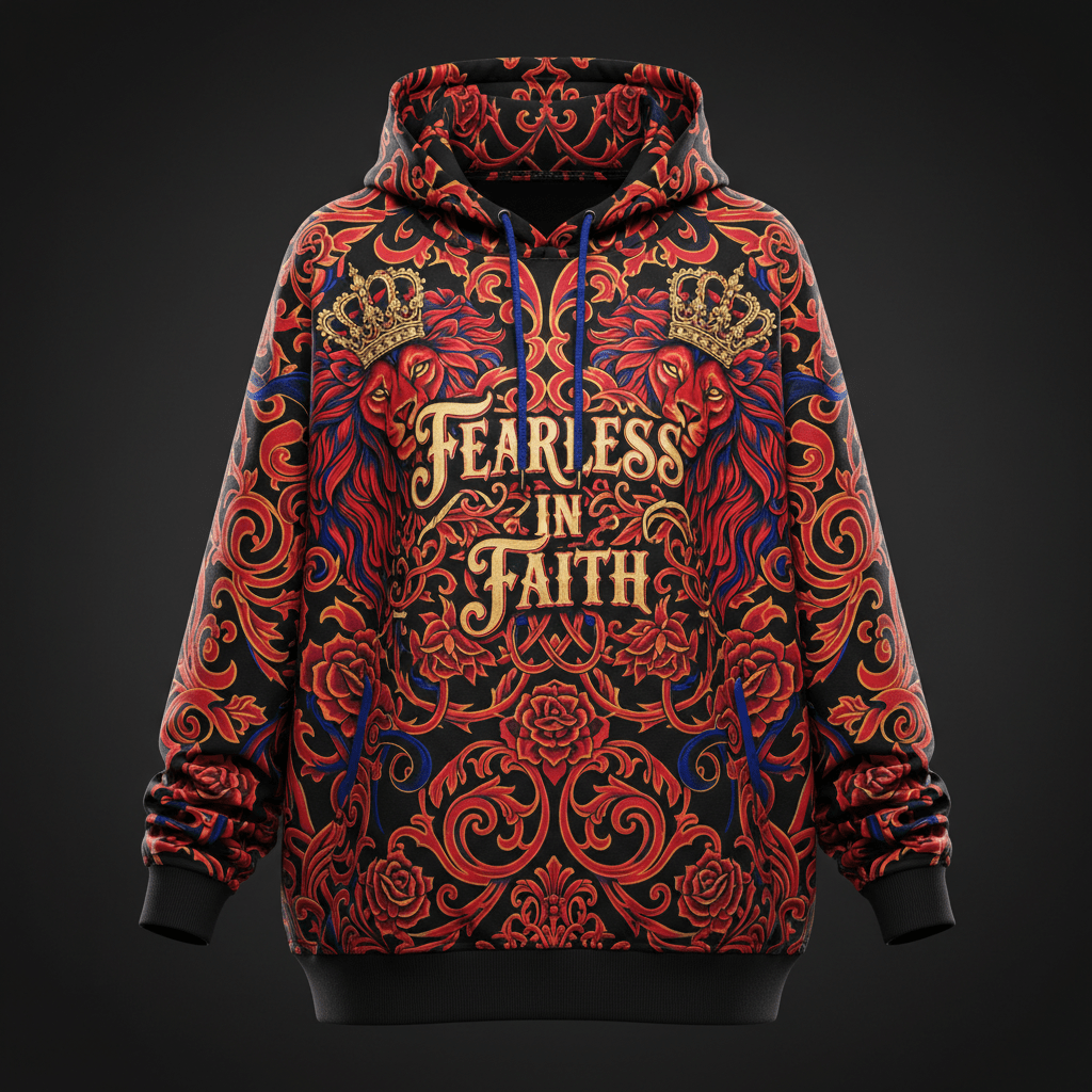 Women's Hoodie — Fearless In Faith — Crown Edition