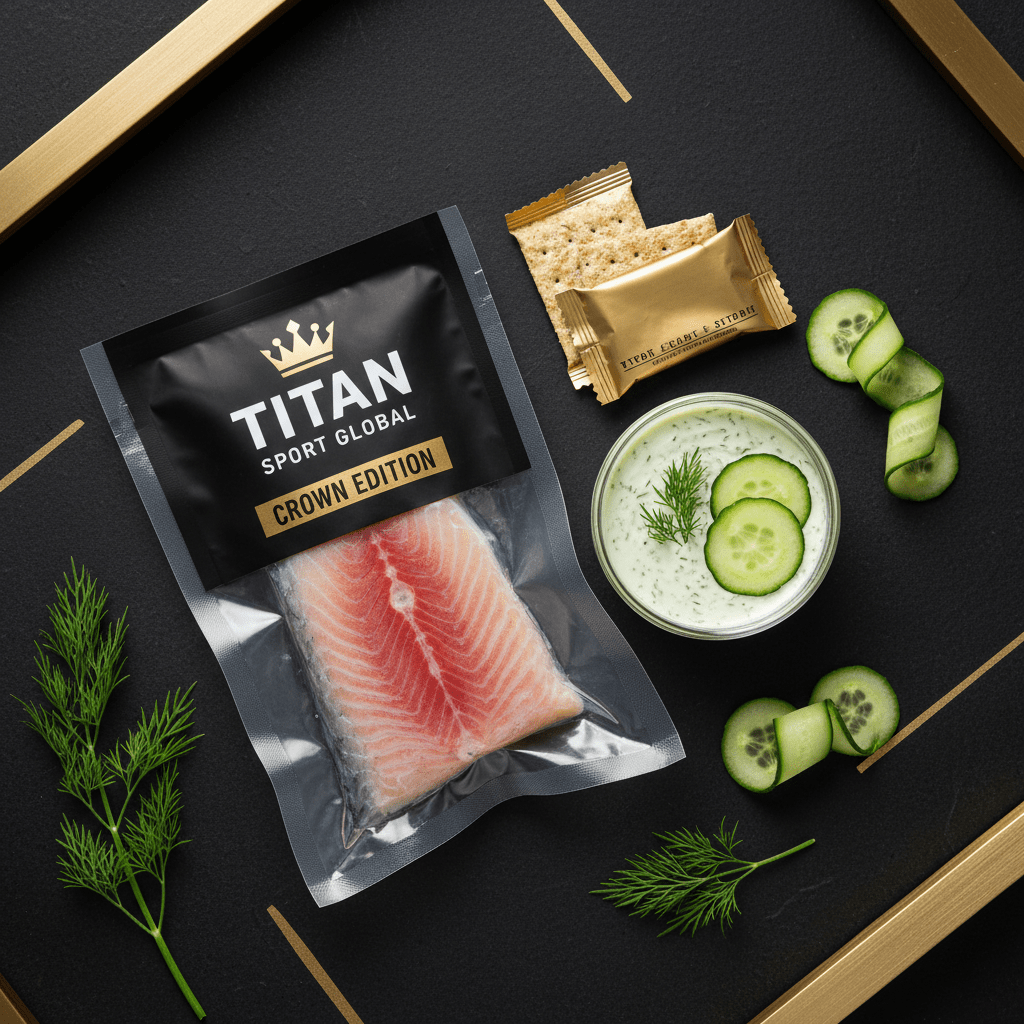TITAN High-Protein Rainbow Trout & Dill Cream Snack Pack