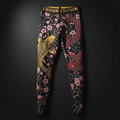 TITAN Crown Edition Men's Compression Tights — Japanese koi fish and cherry blossom tattoo artwork