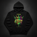 TITAN Men's Neon Drip Crown Pullover Hoodie — Electric King SWAG Edition