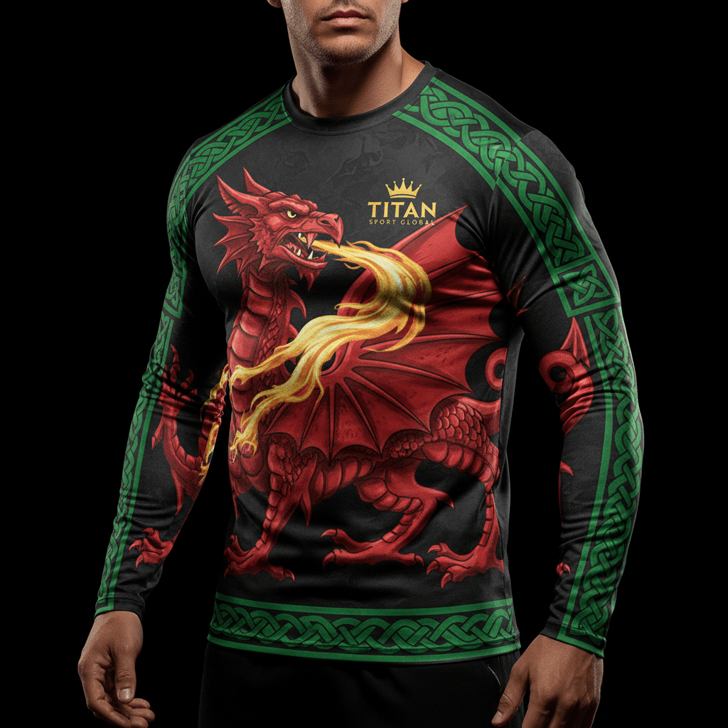 TITAN Welsh Dragon Long Sleeve Crown Edition