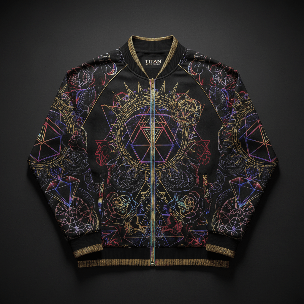 TITAN Crown Edition Obsidian Crown Ultimate Jacket — Black & Rainbow Gold