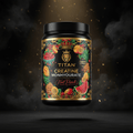 TITAN Creatine Monohydrate Fruit Punch - Crown Edition tattoo-style artwork