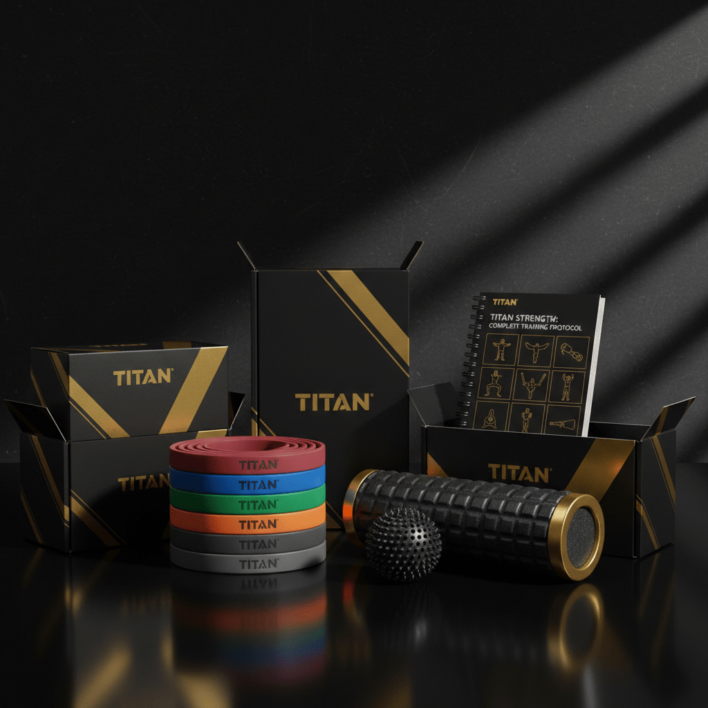 TITAN Strength Training Bundle - Complete set with resistance bands, foam roller, and massage balls