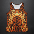 TITAN Women's Tiger Flame Crown Tank Top flat lay