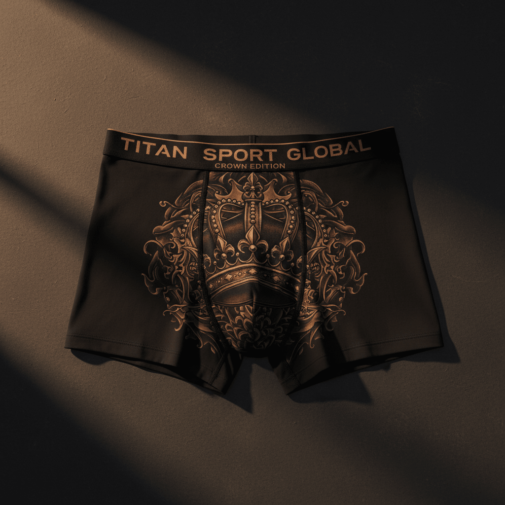 TITAN Men's Boxer Briefs Crown Edition Bronze Black
