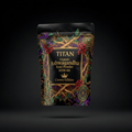 TITAN Organic Ashwagandha Root Powder — KSM-66, Crown Edition tattoo-style artwork