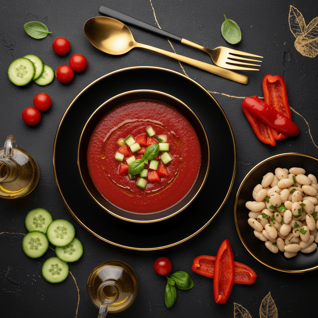 TITAN Spanish Vegan Gazpacho & White Bean Lunch Plate