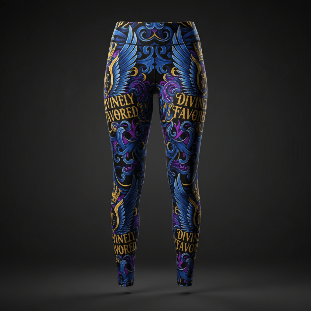 Women's Leggings — Divinely Favored — Crown Edition
