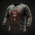 TITAN Plus Men's Sacred Lion Warrior Long Sleeve — Spiritual Crown Edition sizes 1X–5X