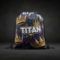TITAN Drawstring Bag - Water-Resistant Zipper Pocket Gym Sack