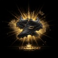 TITAN SPORT GLOBAL baseball cleats with gold crown branding on dark background