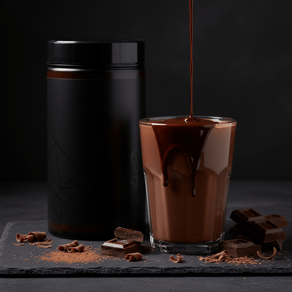 TITAN High Protein Meal Replacement Shake – Chocolate, premium product photography