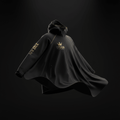 TITAN Waterproof Sport Jacket Blackout Crown — matte black with gold crown logo
